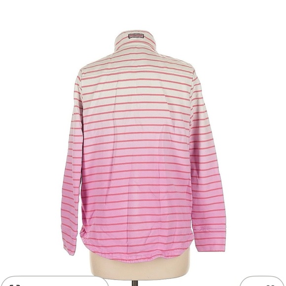 Vineyard Vines Pink and White Striped Pullover The Shep Shirt size large - Picture 2 of 6